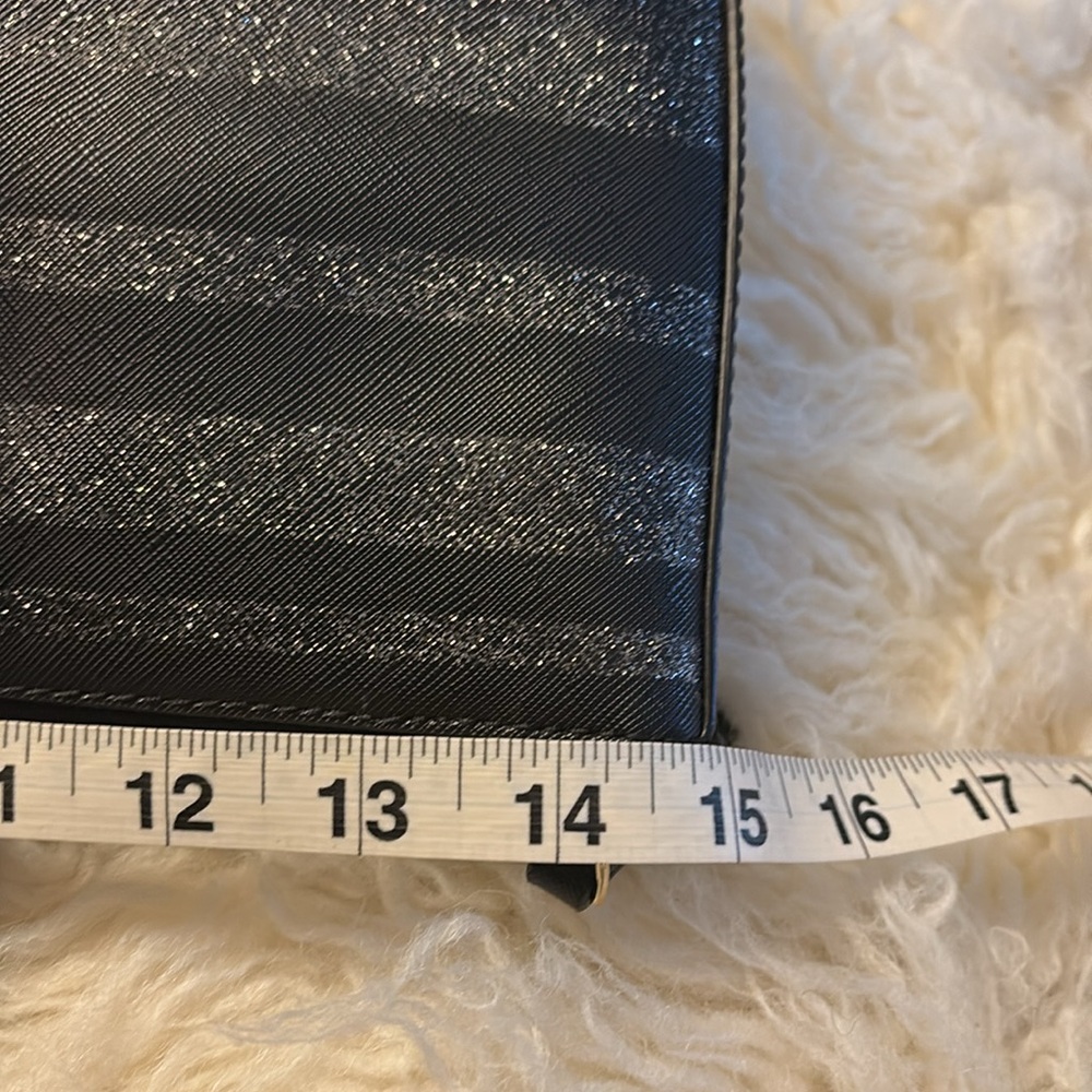 Kate Spade New York 2 piece. Sparkle Stripe Bag and Slim Black Matching Wallet. - Picture 15 of 17